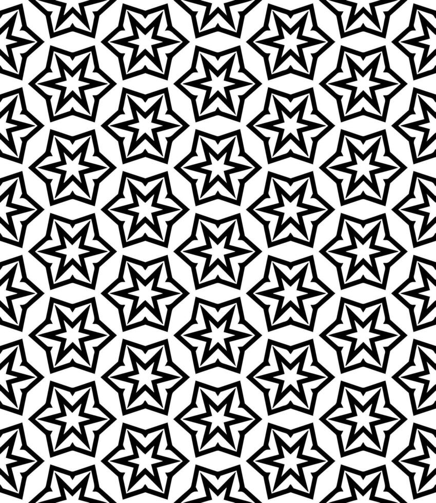 Black and white seamless abstract pattern. Background and backdrop. Grayscale ornamental design. vector