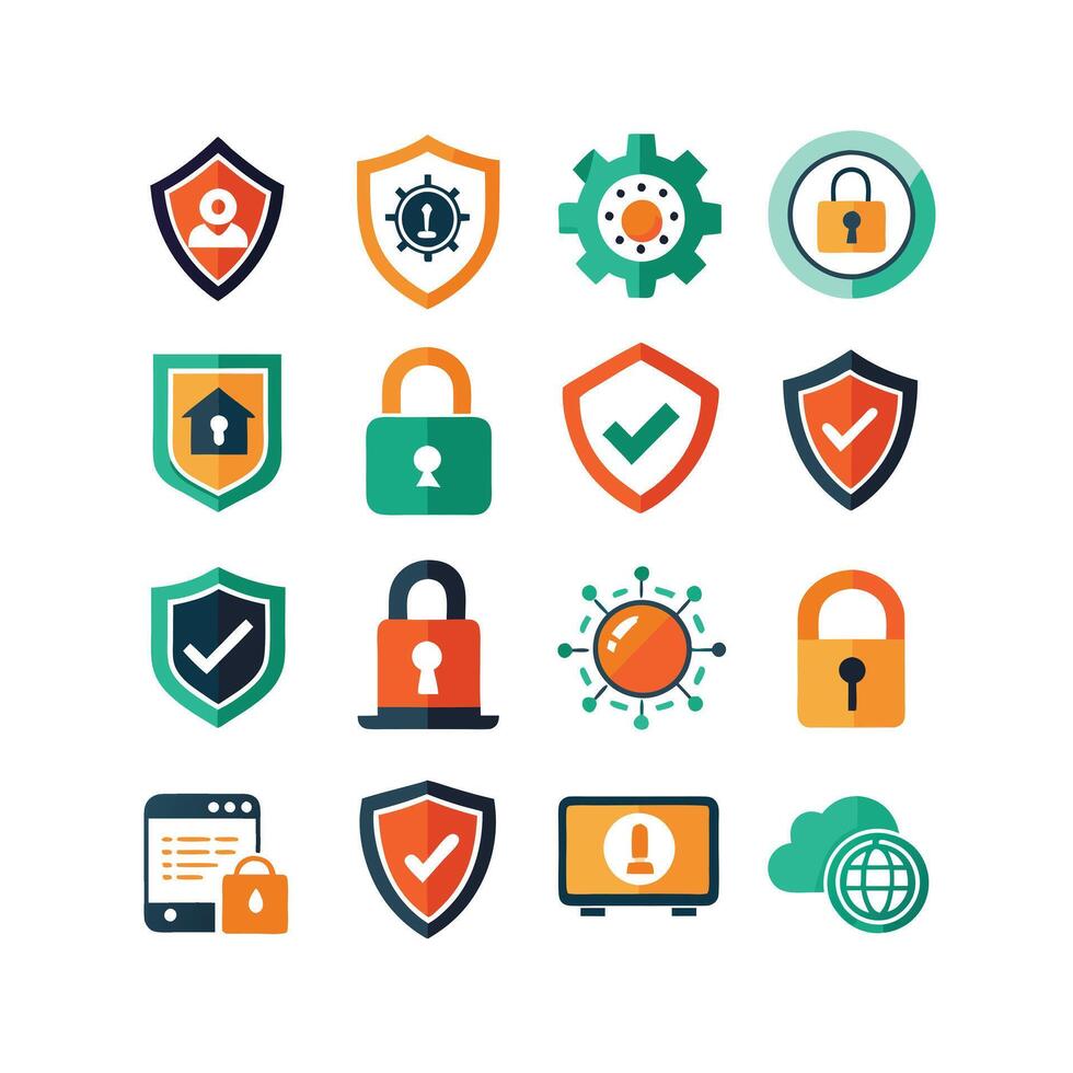 Security Icon Set Collection Illustration vector