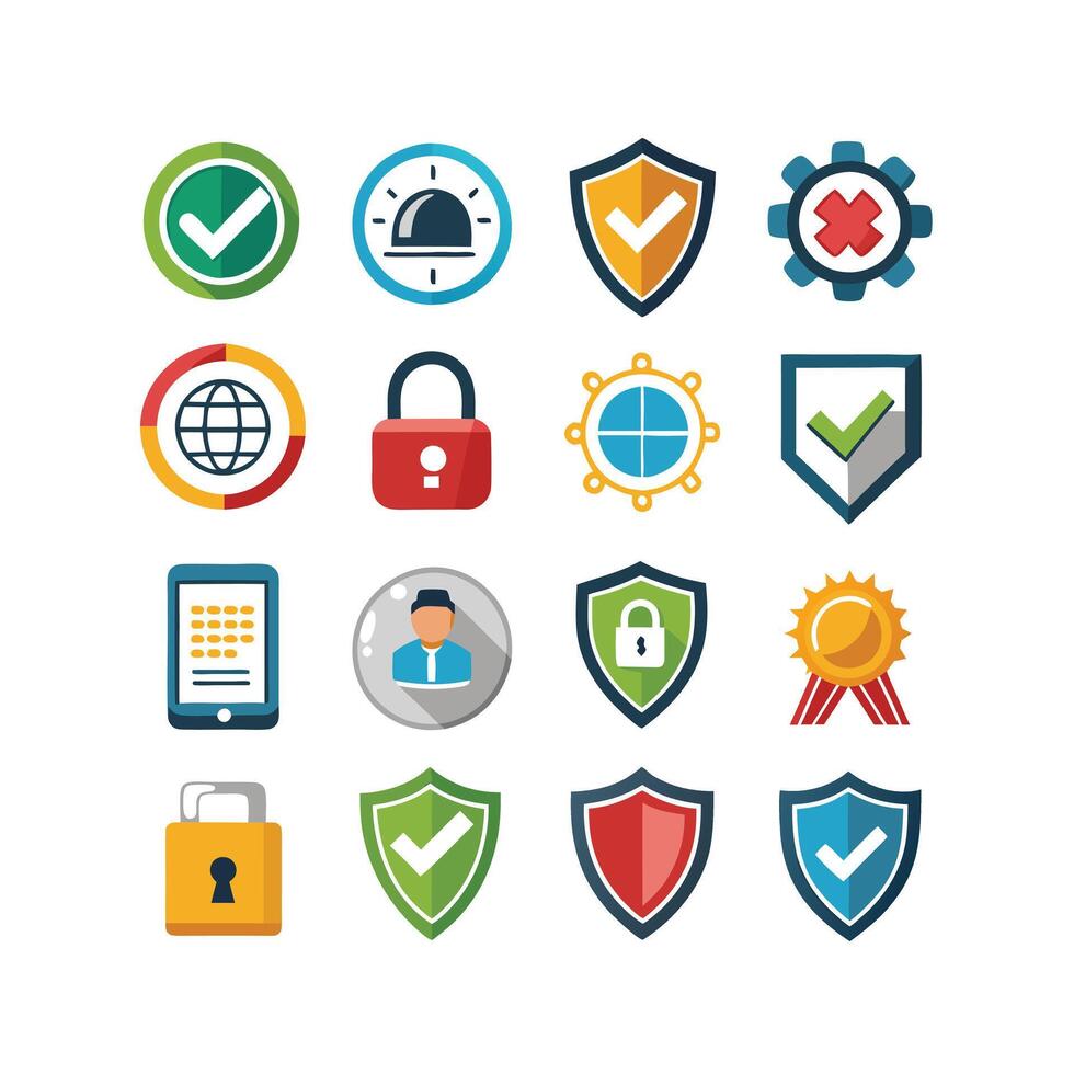 Security Icon Set Collection Illustration vector