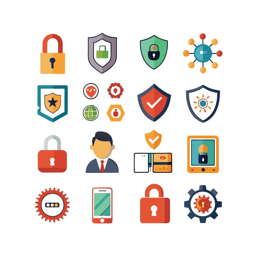 Security Icon Set Collection Illustration vector