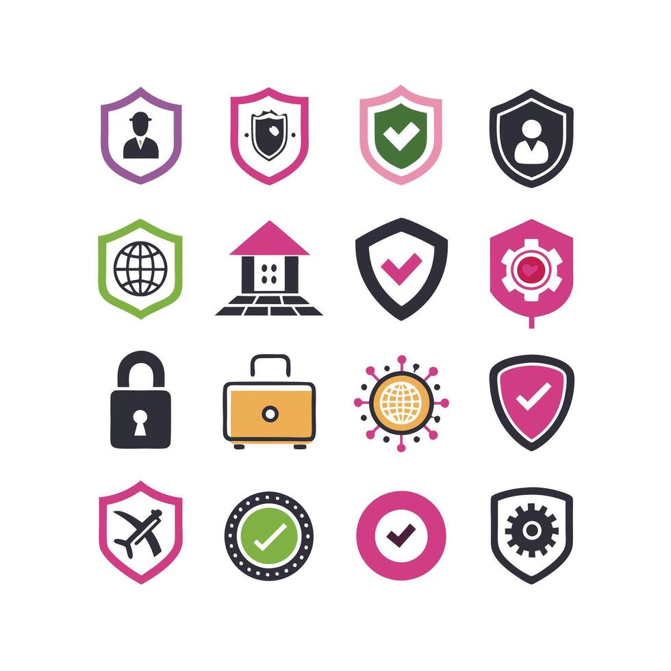 Security Icon Set Collection Illustration vector