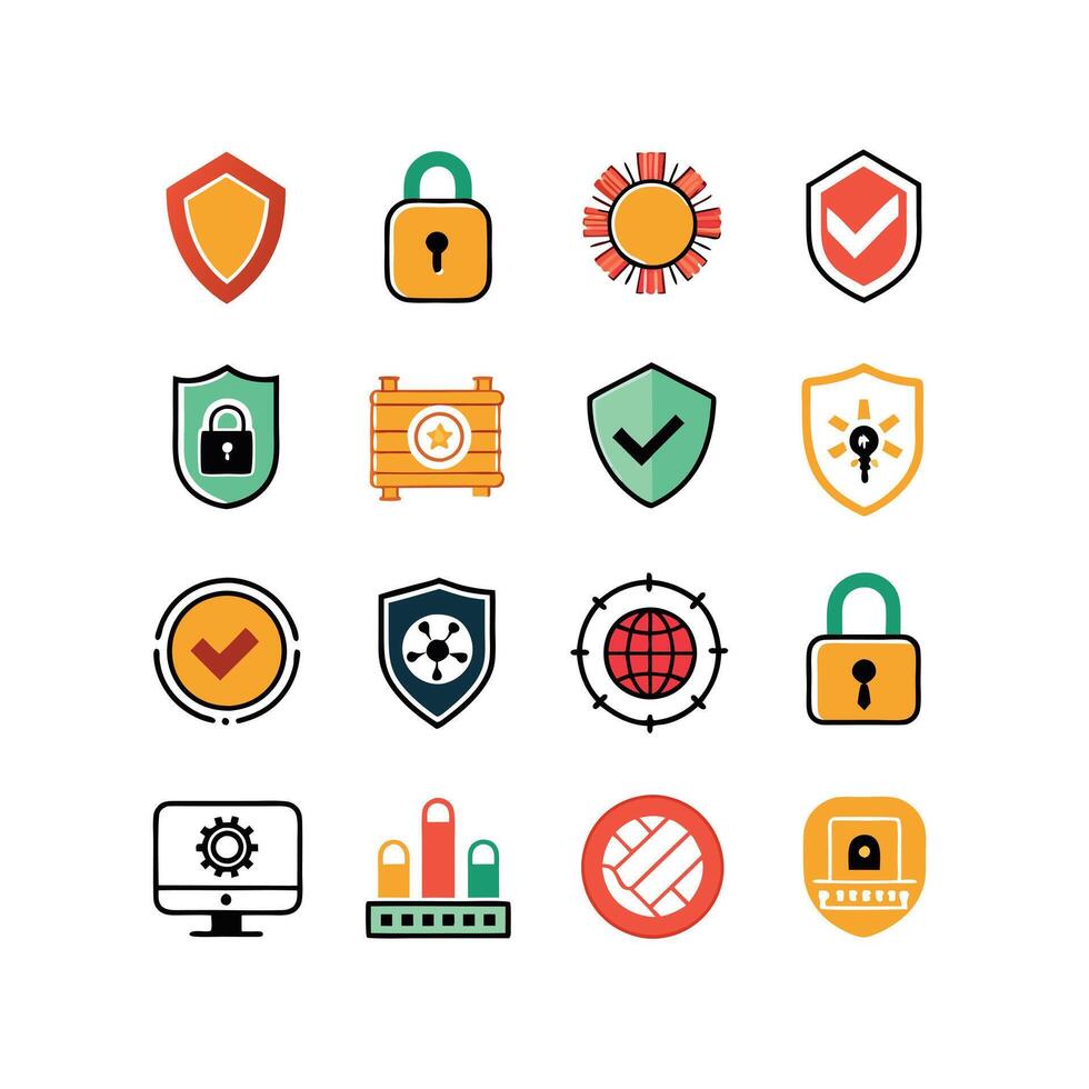Security Icon Set Collection Illustration vector