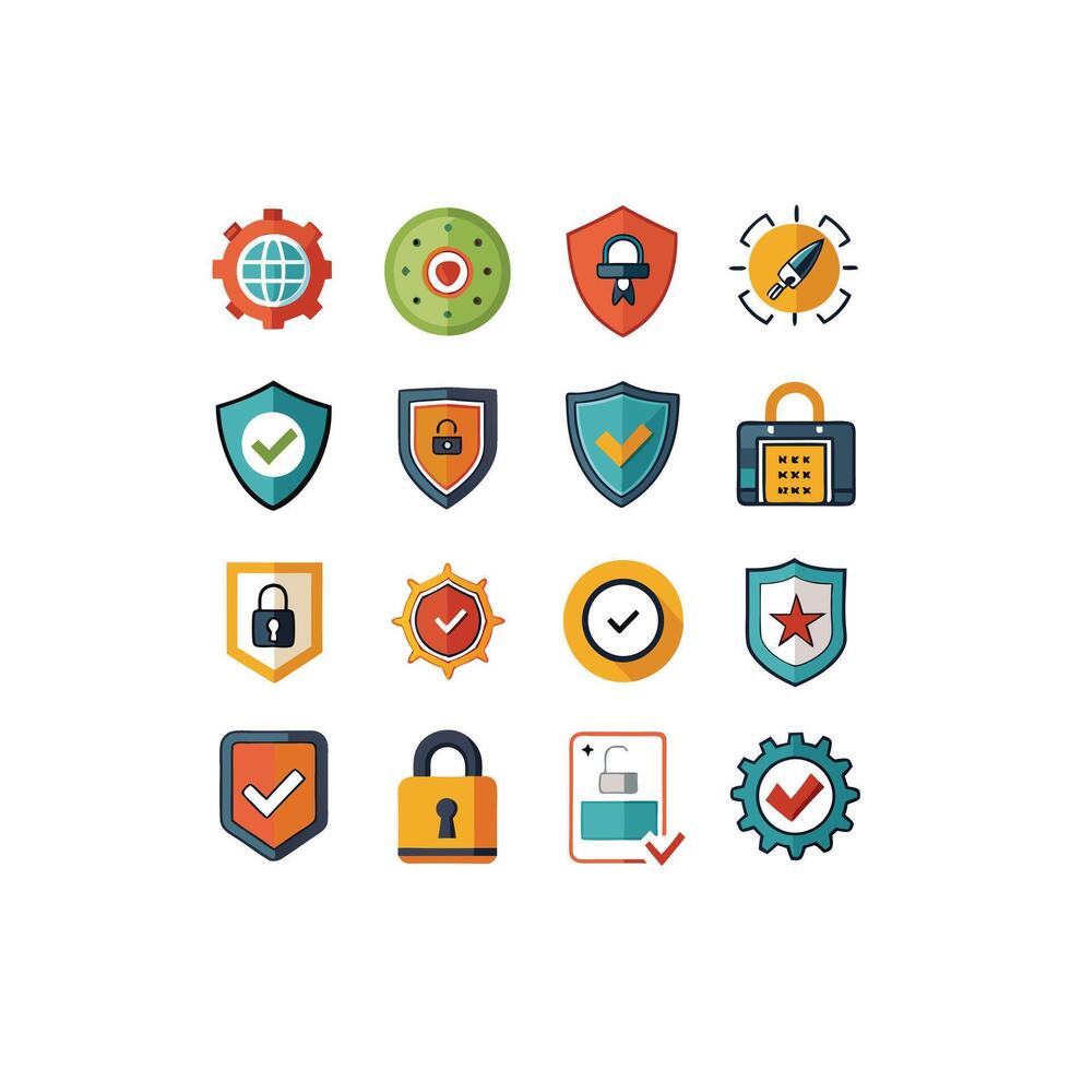 Security Icon Set Collection Illustration vector