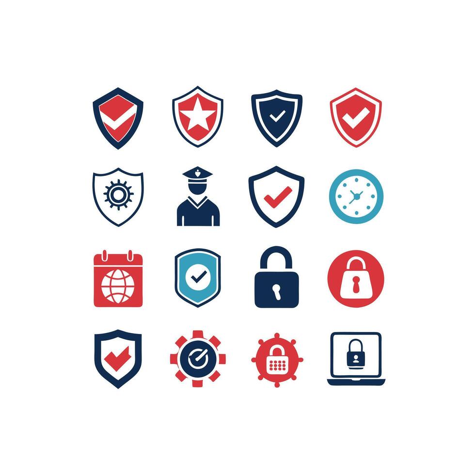 Security Icon Set Collection Illustration vector