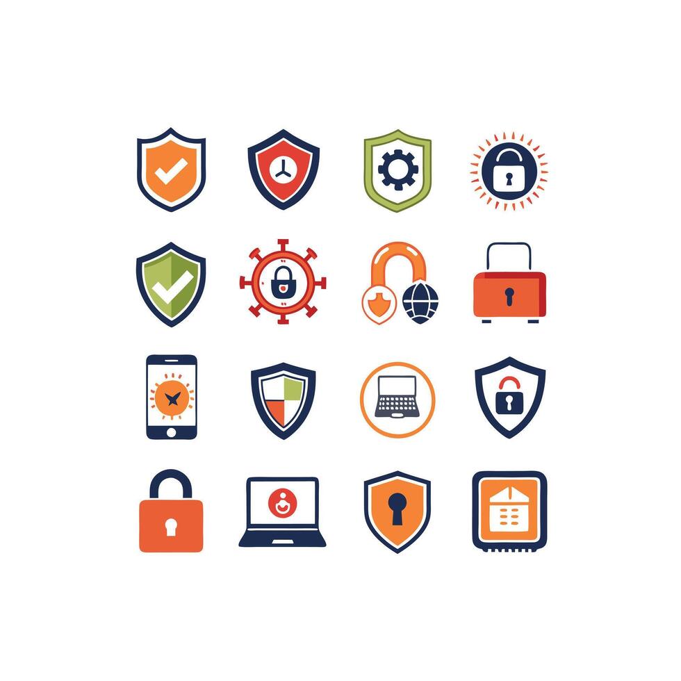 Security Icon Set Collection Illustration vector