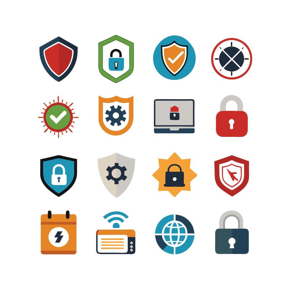 Security Icon Set Collection Illustration vector