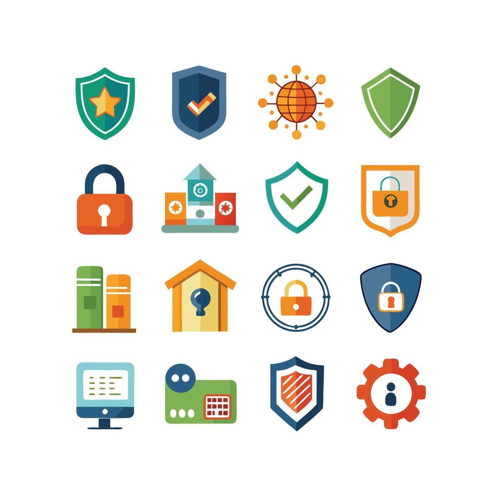 Security Icon Set Collection Illustration vector
