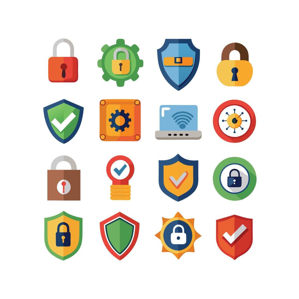 Security Icon Set Collection Illustration vector
