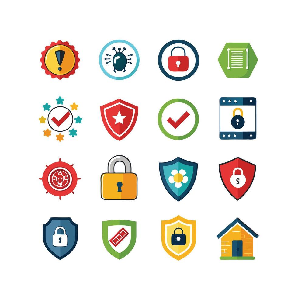 Security Icon Set Collection Illustration vector