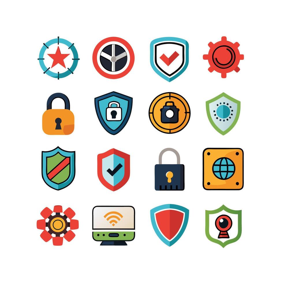 Security Icon Set Collection Illustration vector