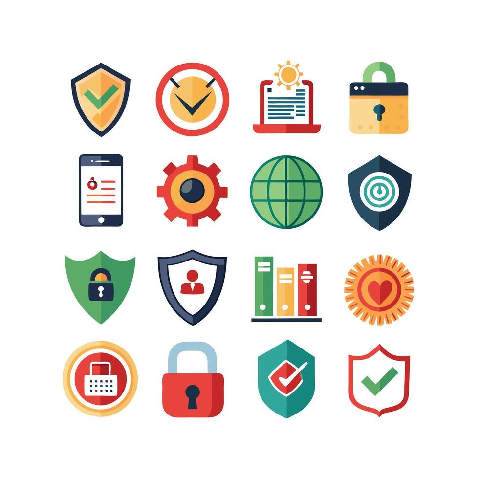 Security Icon Set Collection Illustration vector