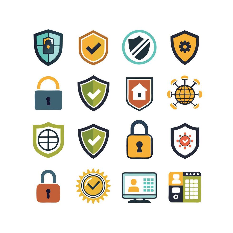 Security Icon Set Collection Illustration vector