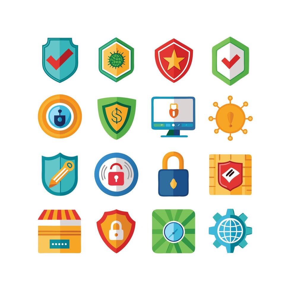 Security Icon Set Collection Illustration vector