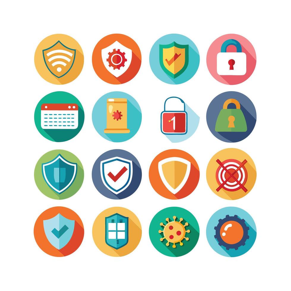 Security Icon Set Collection Illustration vector