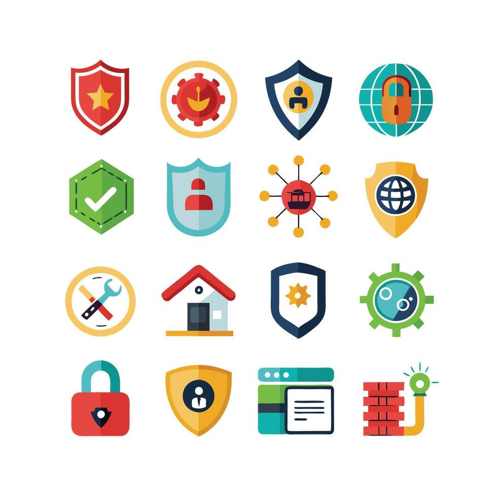 Security Icon Set Collection Illustration vector