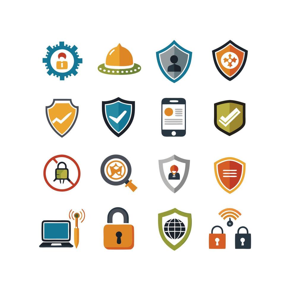 Security Icon Set Collection Illustration vector
