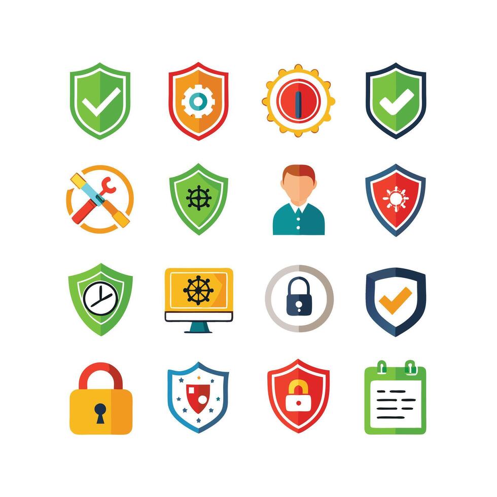 Security Icon Set Collection Illustration vector