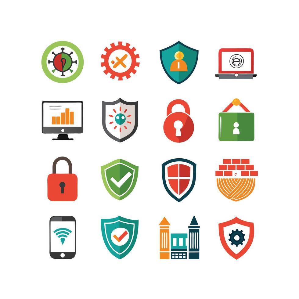 Security Icon Set Collection Illustration vector