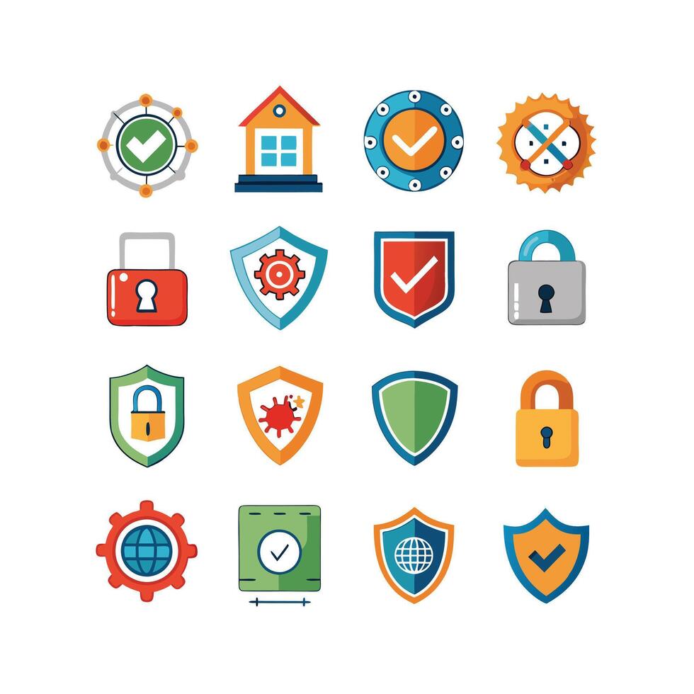 Security Icon Set Collection Illustration vector