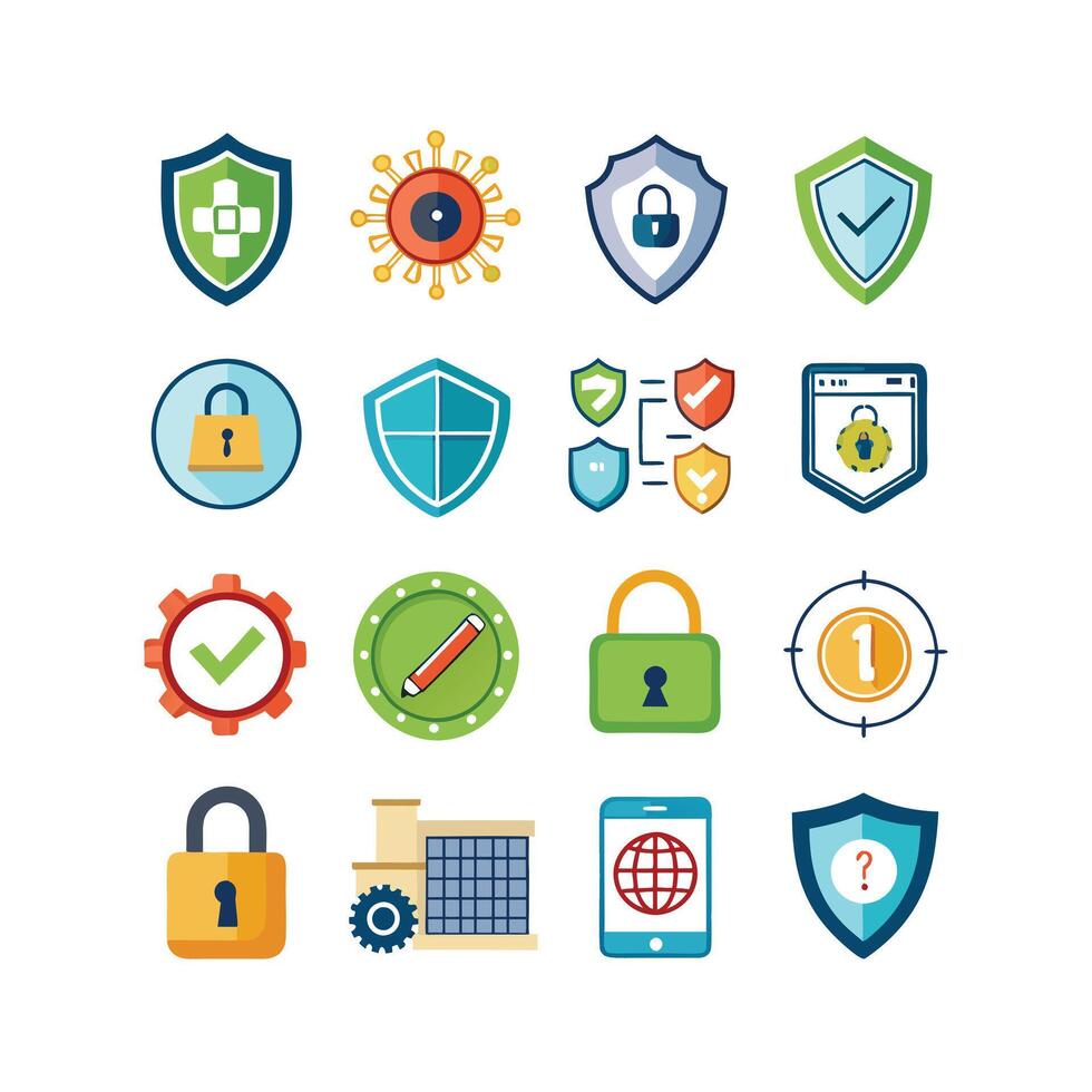 Security Icon Set Collection Illustration vector
