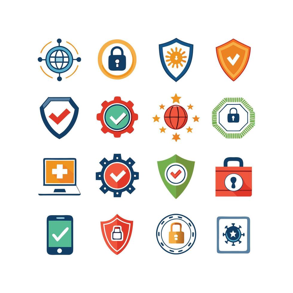Security Icon Set Collection Illustration vector