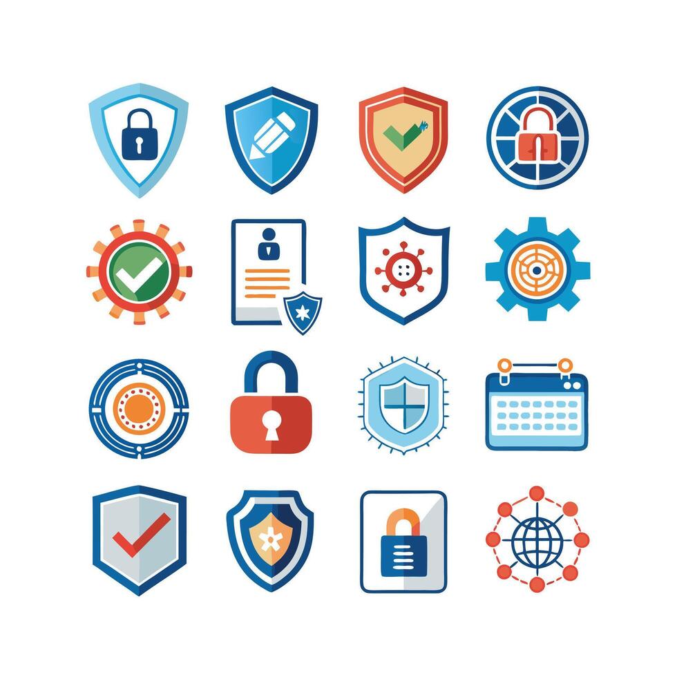 Security Icon Set Collection Illustration vector