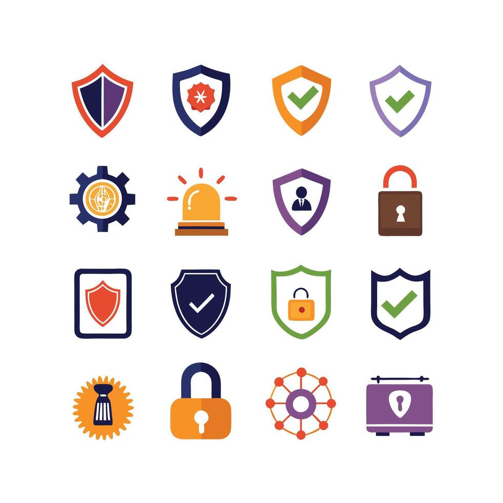 Security Icon Set Collection Illustration vector