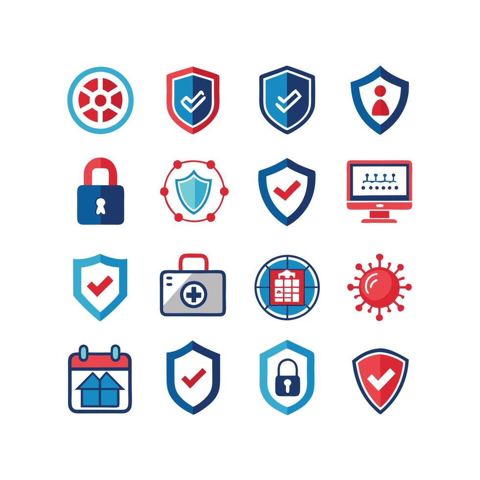 Security Icon Set Collection Illustration vector