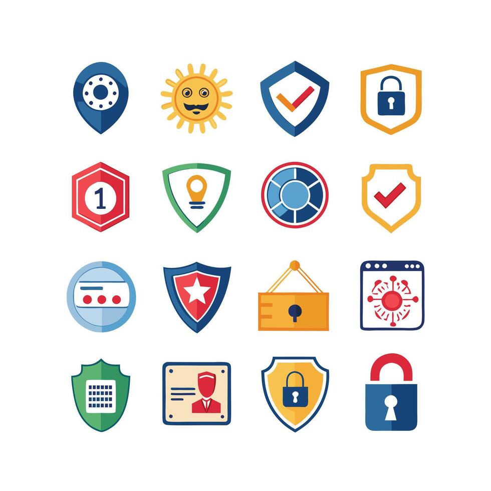 Security Icon Set Collection Illustration vector