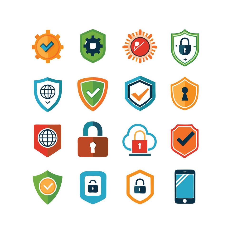 Security Icon Set Collection Illustration vector