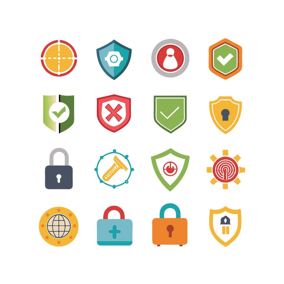 Security Icon Set Collection Illustration vector
