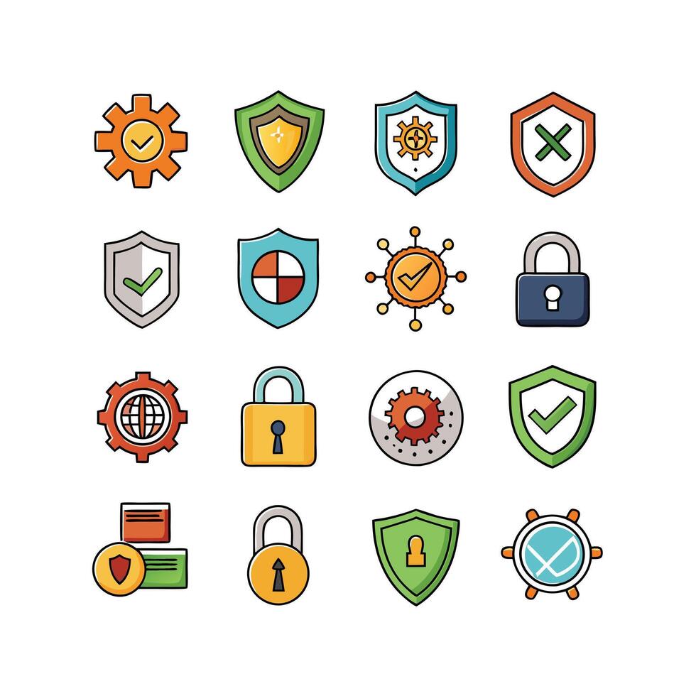 Security Icon Set Collection Illustration vector