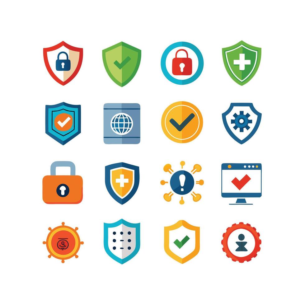 Security Icon Set Collection Illustration vector