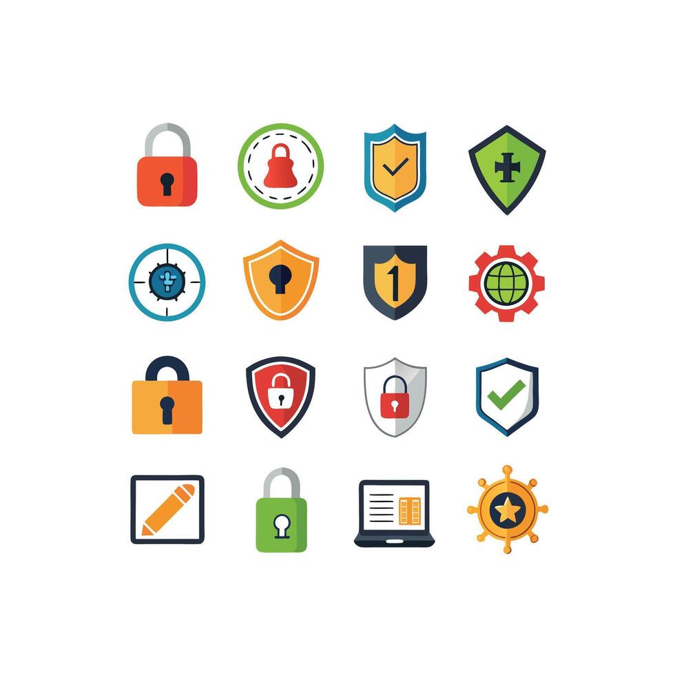 Security Icon Set Collection Illustration vector