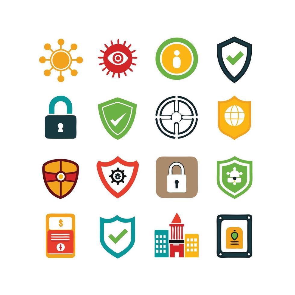 Security Icon Set Collection Illustration vector
