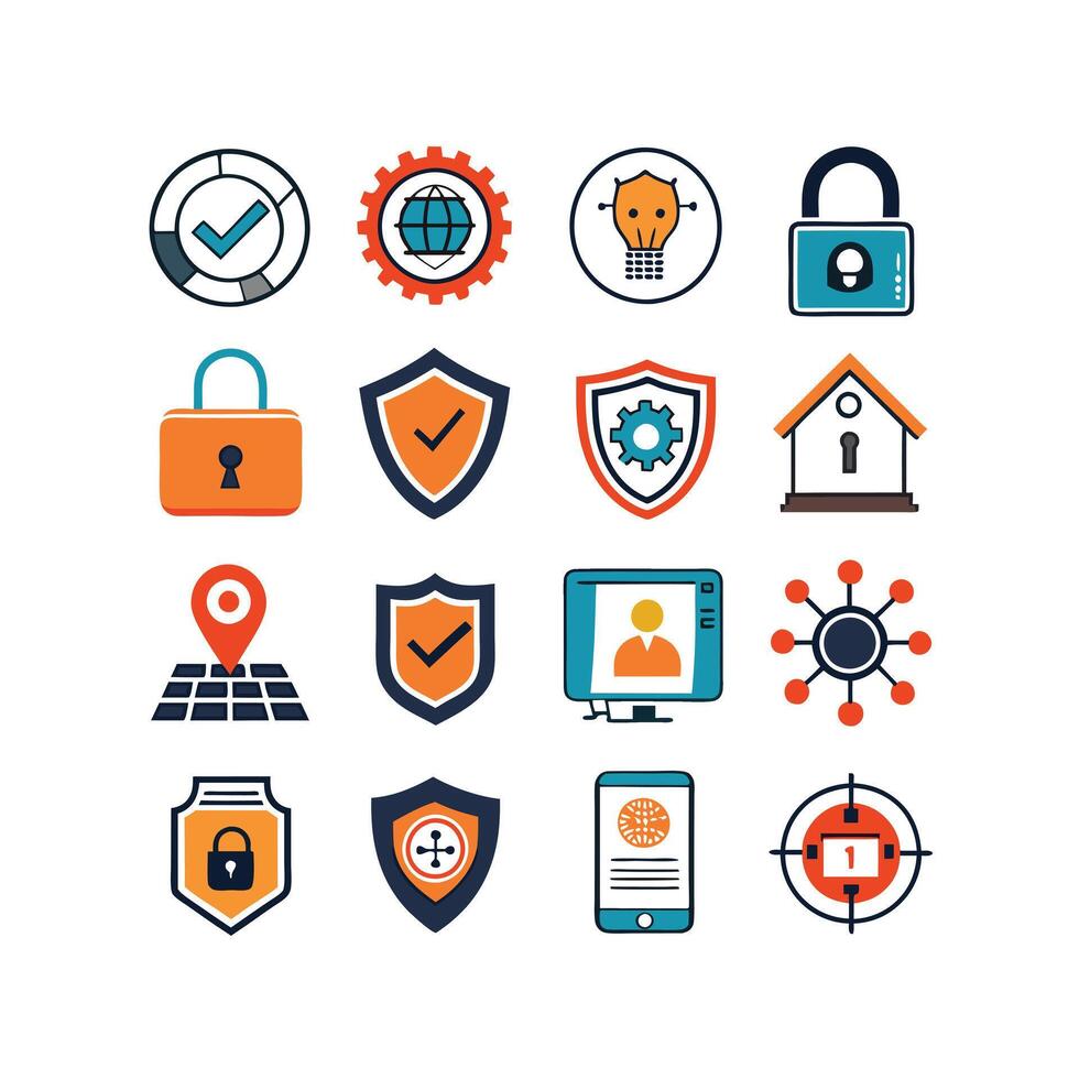 Security Icon Set Collection Illustration vector