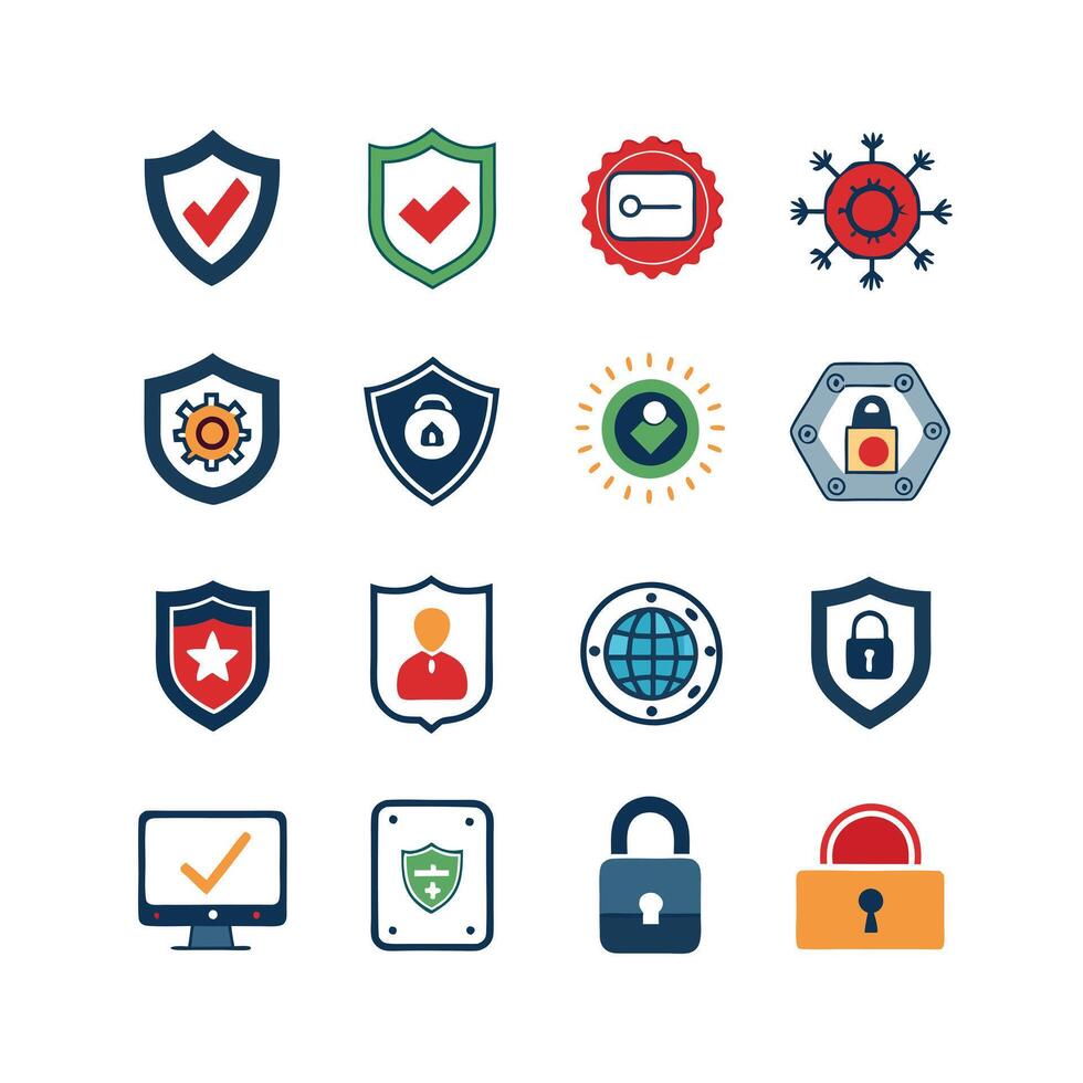 Security Icon Set Collection Illustration vector