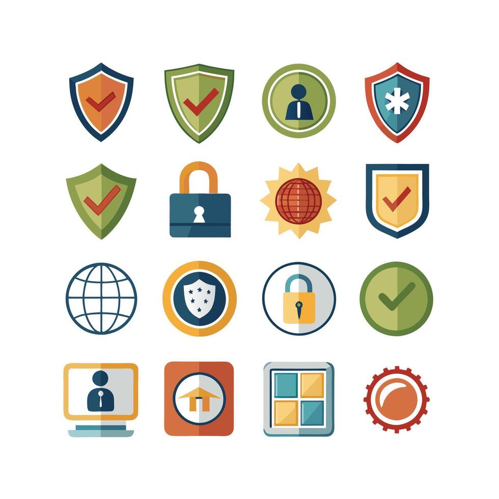 Security Icon Set Collection Illustration vector