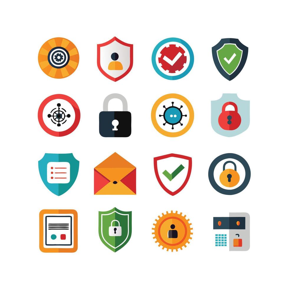 Security Icon Set Collection Illustration vector