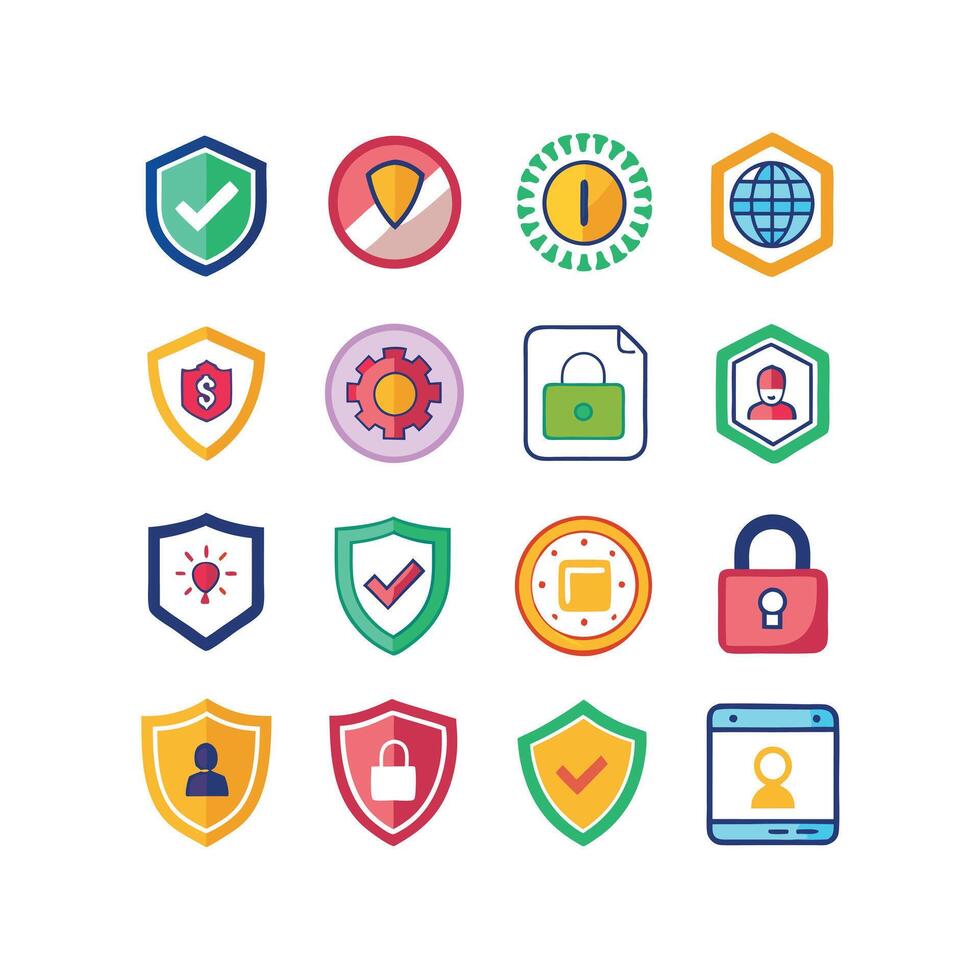 Security Icon Set Collection Illustration vector