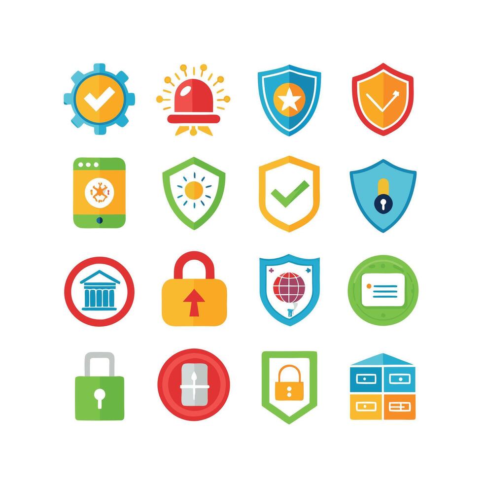 Security Icon Set Collection Illustration vector