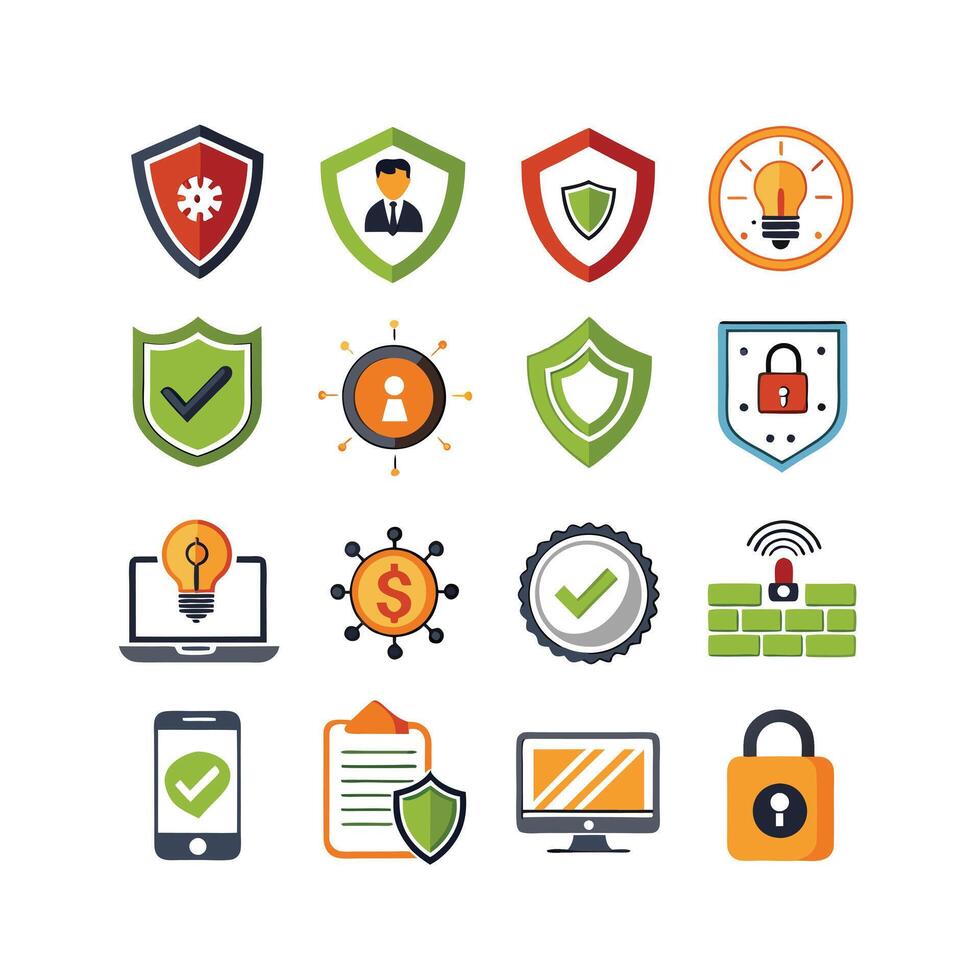Security Icon Set Collection Illustration vector