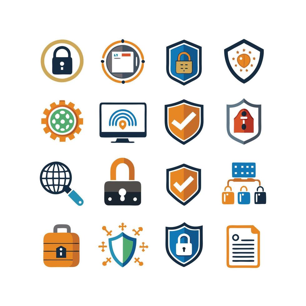 Security Icon Set Collection Illustration vector