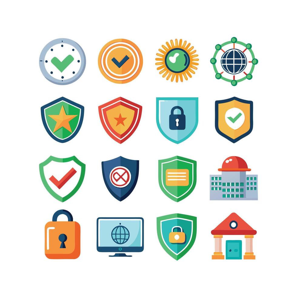 Security Icon Set Collection Illustration vector