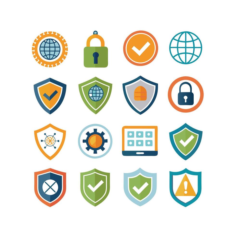 Security Icon Set Collection Illustration vector