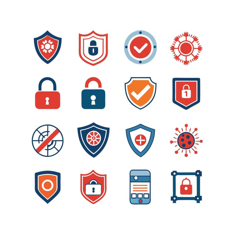 Security Icon Set Collection Illustration vector