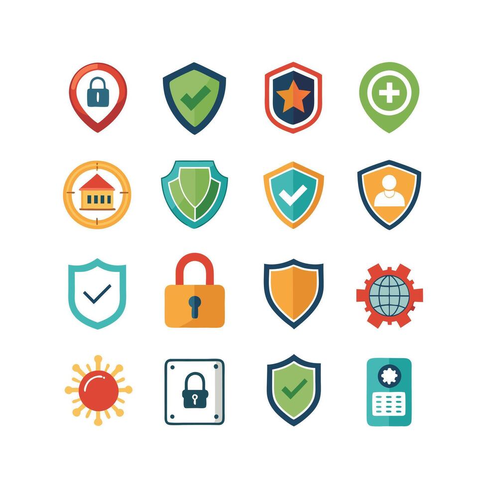 Security Icon Set Collection Illustration vector