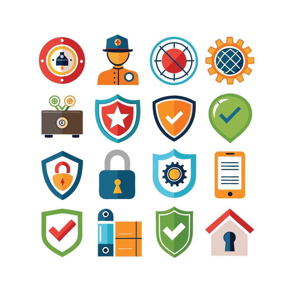Security Icon Set Collection Illustration vector