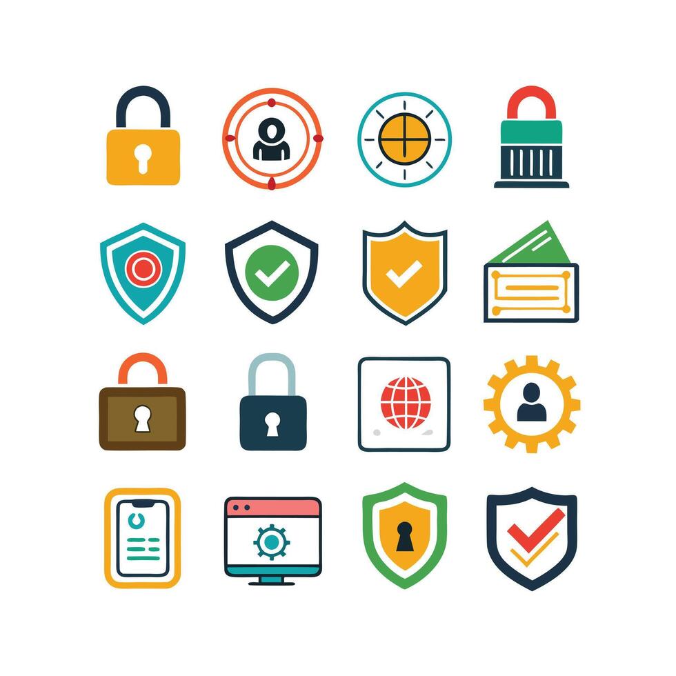 Security Icon Set Collection Illustration vector