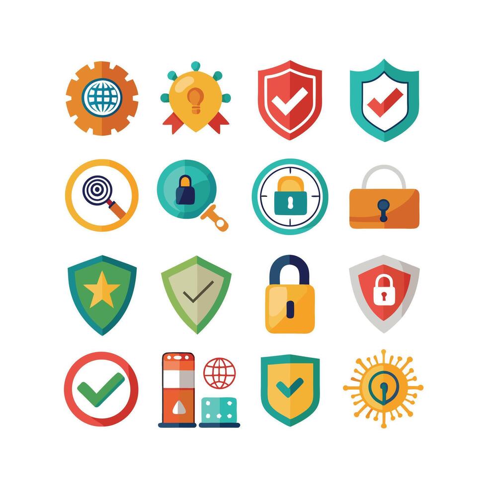 Security Icon Set Collection Illustration vector